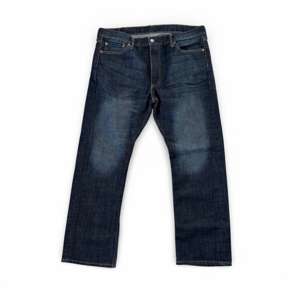 Levi's 513 Straight Fit Jeans Men's 38x30 Dark Wash Stretch Blue